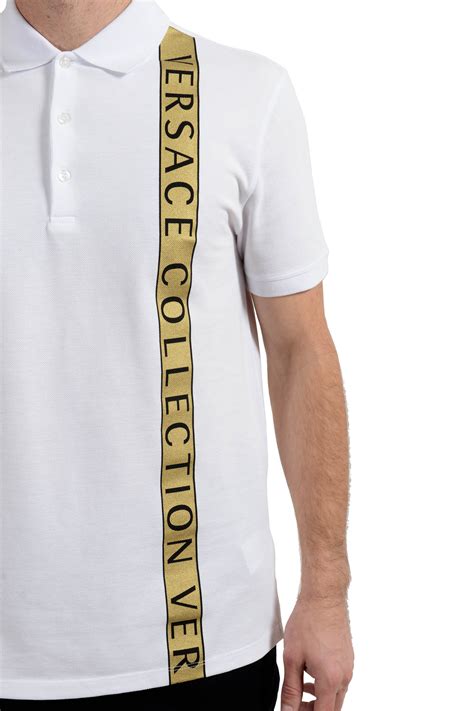 white versace polo shirt